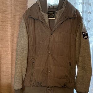 NEW YORK Men's Brown and Gray Bomber Jacket